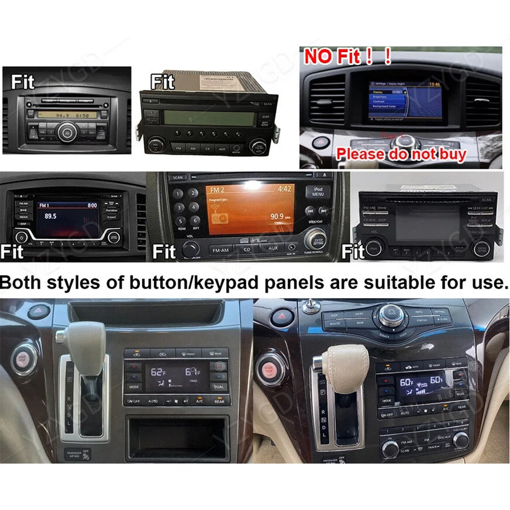 7inch Apple Carplay for Nissan Quest 2011-2017 Stereo Car Radio GPS WIFI Screen