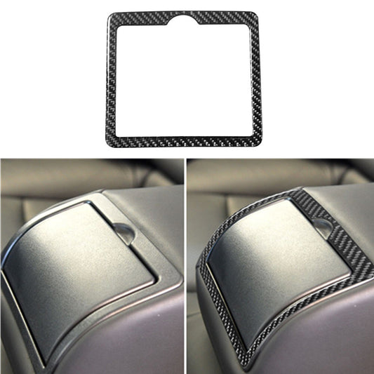 Carbon Fiber Interior Rear Drain Cup Frame Cover Trim for Infiniti G37 2010-2013