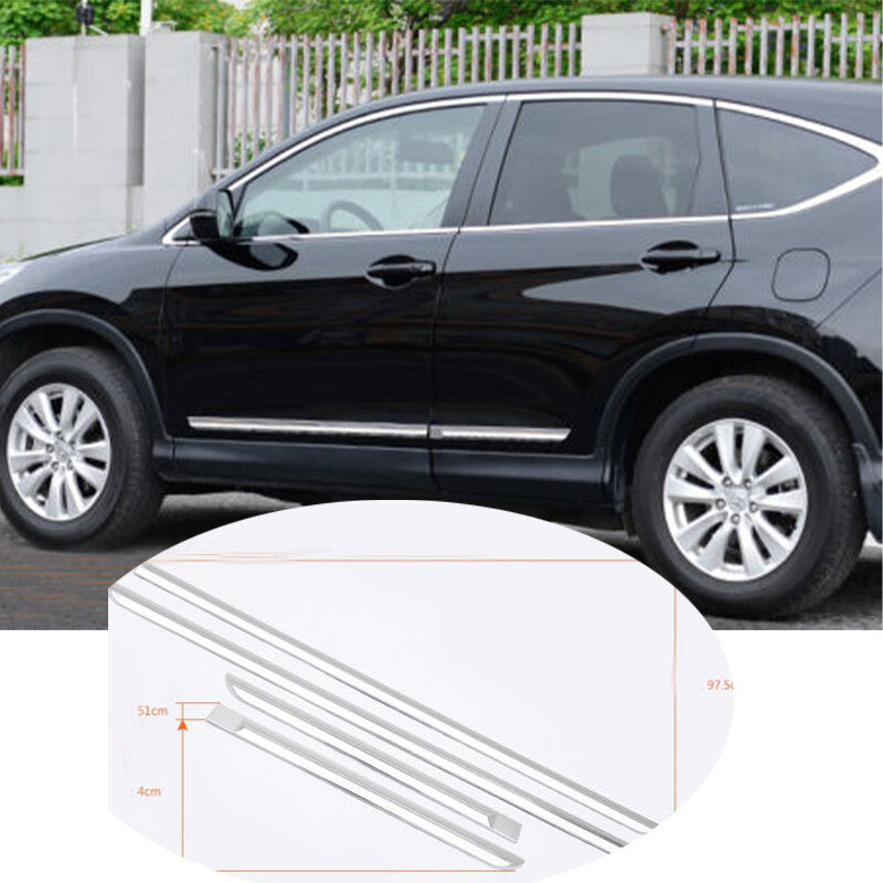 4x Chrome Body Side Molding Trim for Honda CRV CR-V 2012 13 2014 2015 2016 auto