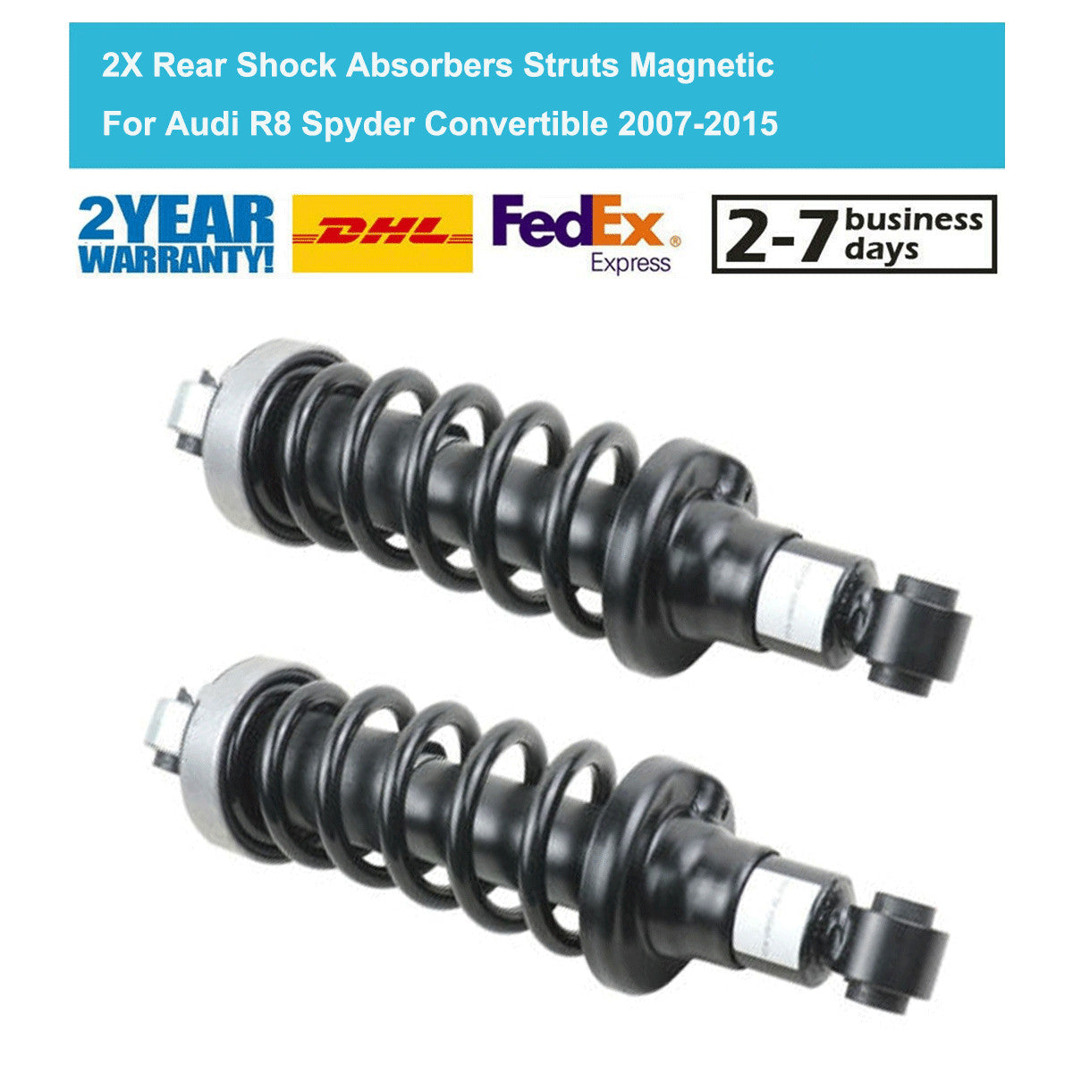 for Audi R8 Spyder 2007-2015 2PCS Rear Shock Spring Struts Assembly w/Magnetic