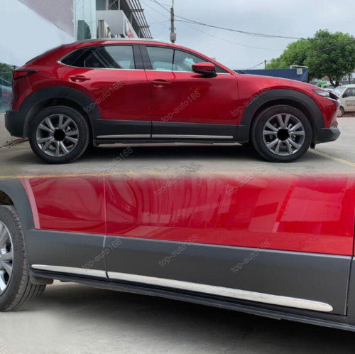 Chrome Body Door Side Molding Sill Strip Guard Covers for Mazda CX-30 2020-2024
