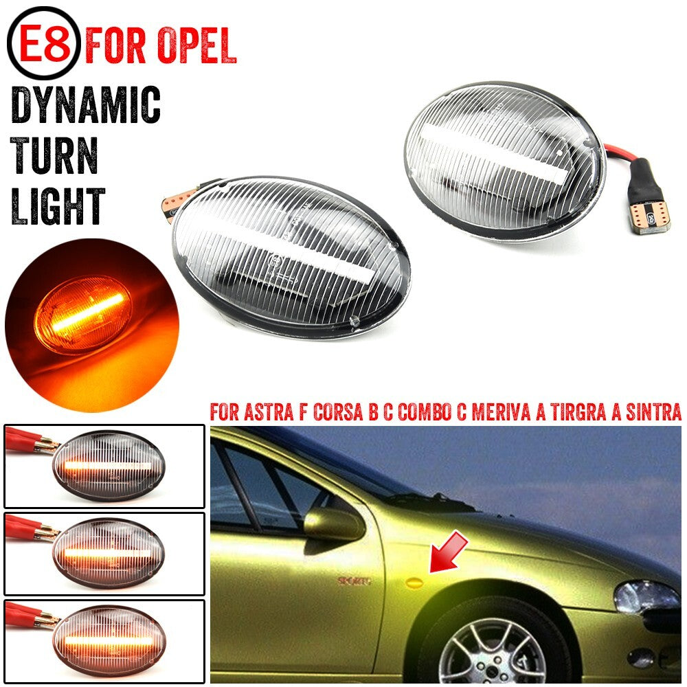 Dynamic Side Marker Turn Light for Opel for Corsa Astra Combo Meriva Tigra Sintra