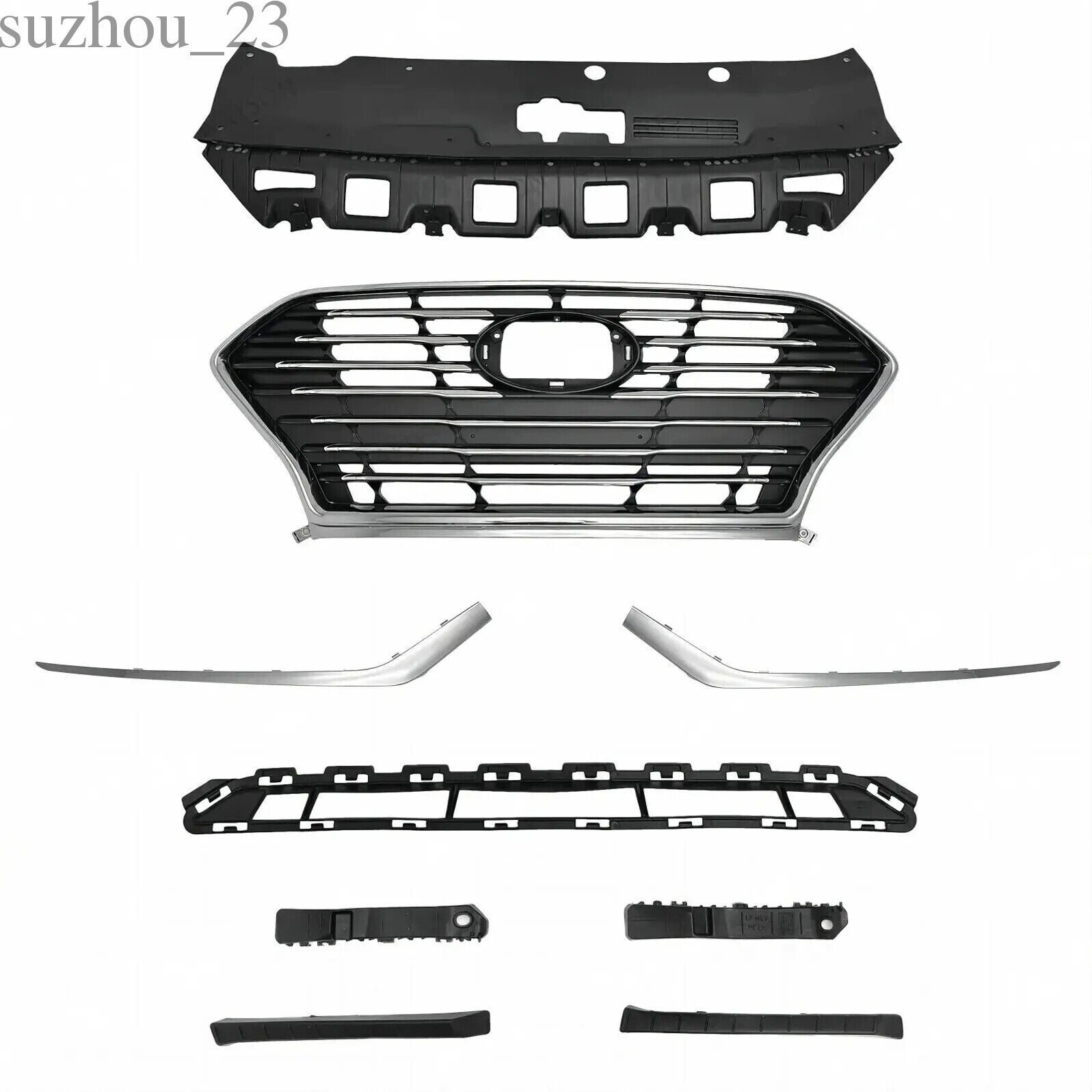For Sonata 2018 2019 Upper Lower Grille Trims Radiator Cover Bumper Brackets