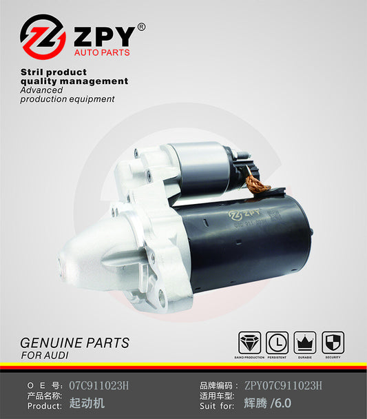 For 2007-2010 for Audi Q7 4.2L V8 Starter Motor 1.4kW ClockWise Rotation 9 Teeth 12V