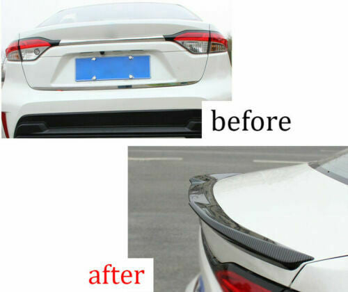 for Toyota for Corolla Sedan 2019-2023 Carbon Fiber Rear Trunk Spoiler Lip Tail Wing