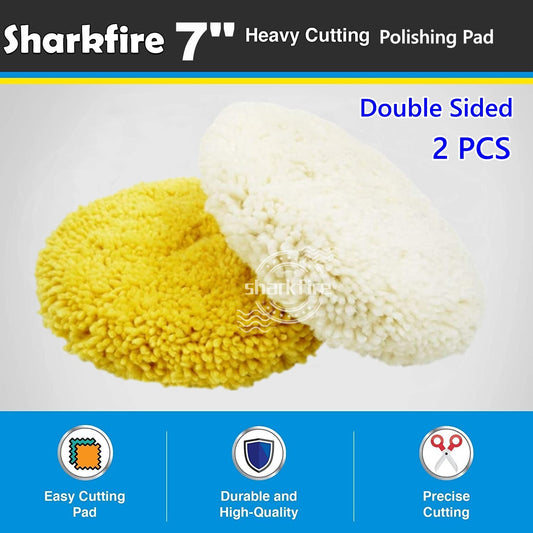 7-inch wool polishing pad, pure natural wool, double-sided composite cutting and polishing.