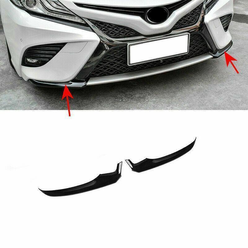 for Toyota for Camry SE XSE 18-20 Black Look Front Bumper Corner Spoiler Cover Trim