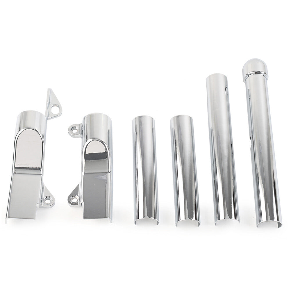 6pcs Chrome Rear Swingarm Tube Covers for Harley Davidson Softail 2000-2007
