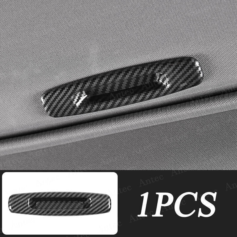 1X Carbon Fiber ABS Roof Skylight Handle Cover Trim for Toyota for Sienna 2021-2024