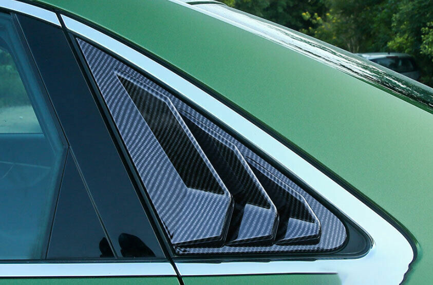 for Audi A3 S3 2014-20 Carbon Fiber Side Vent Window Scoop Louver Cover Trim 2P