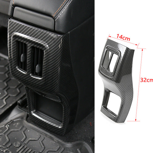 Carbon Fiber ABS Armrest Storage Box Rear Air Vent Trim for Jeep Compass 2017-20