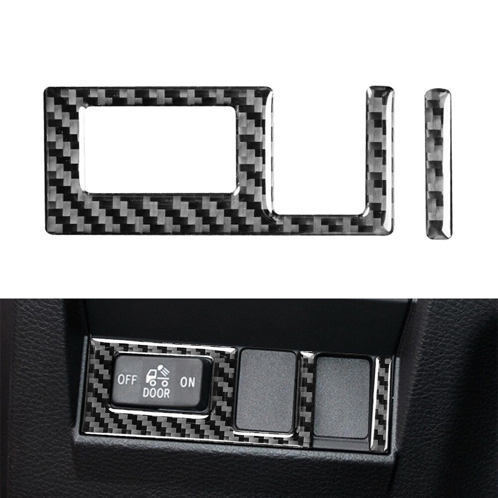 Carbon Fiber Look Head Light Switch Button Cover Fit for Toyota Tundra 2014-21 Black