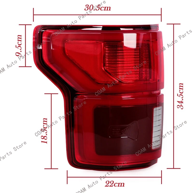LED taillights with turn signals and blind spot monitoring for Ford F-150 (2018-2020)