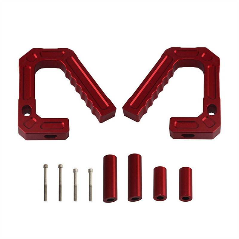 Red Front Grab Grip Handles Aluminum Compatible with for Jeep for Wrangler JK 2007-2018