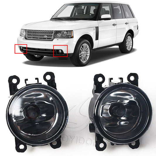 2-piece pack of front bumper fog lights for Range Rover Sport 2010, 2011, 2012, and 2013 models.