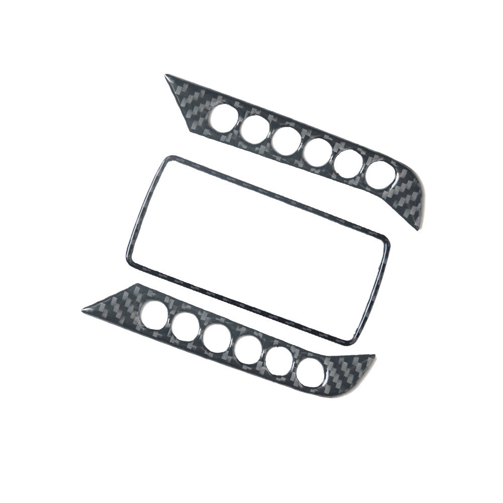 3Pcs Carbon Fiber Speedmeter Accent Cover Trim for Chevrolet Sonic 2012-2016