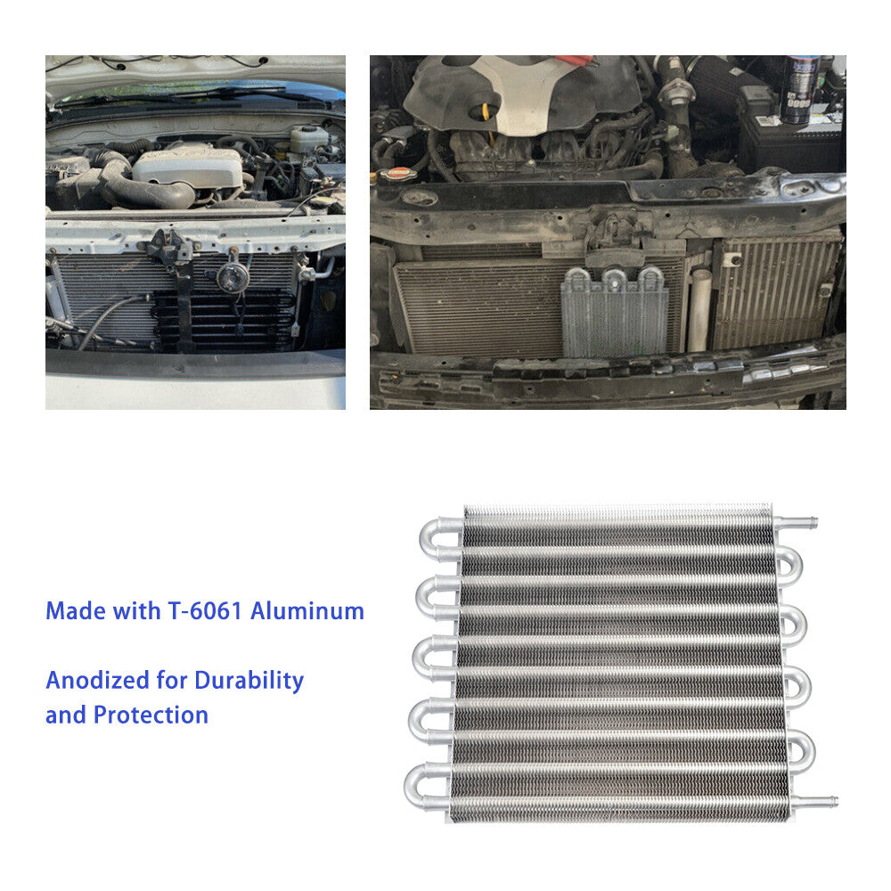 Universal 5/16-inch Transmission Oil Cooler Kit 10 Pass Pipeline and Fin Cooler Kit