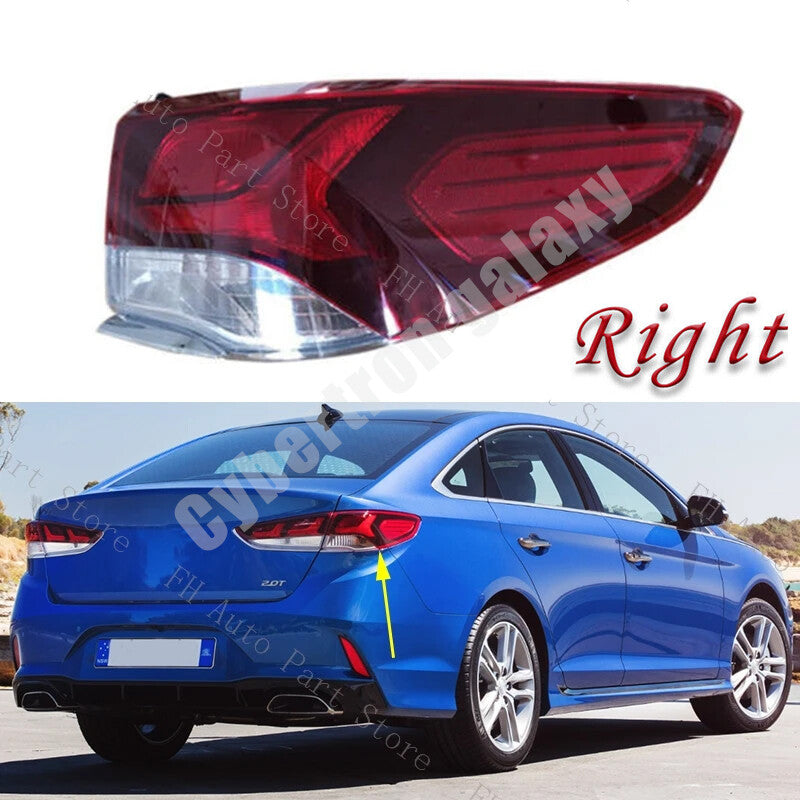 1 Pcs for Hyundai Sonata 2018 2019 Right Side Outer Brake Stop Tail Light W/bulb