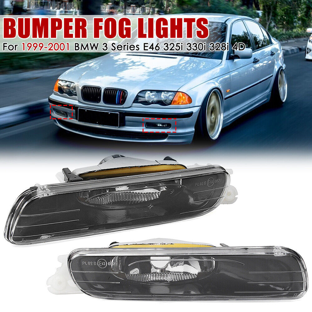 Front Bumper Fog Light Lamp for BMW E46 3Series 323i 325i 328i 330i 4D 1999-2001