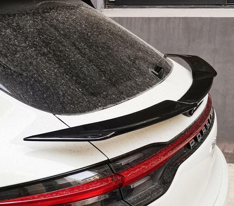 Black For 2018-2021 for Porsche Macan Rear Trunk Spoiler Boot Gull Middle Wing Guard