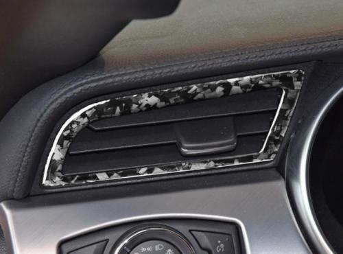 for Ford for Mustang 15-22 Forged Carbon Fiber Dashboard Air Outlet Vent Frame Trim