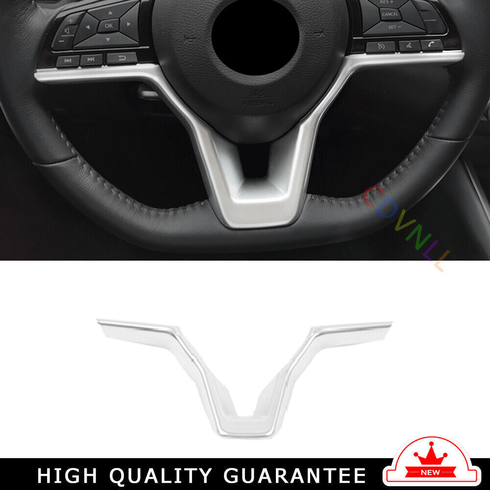 Steering Wheel U Type Cover Trim 1X for Nissan Altima Teana 2019-22 Matte Silver