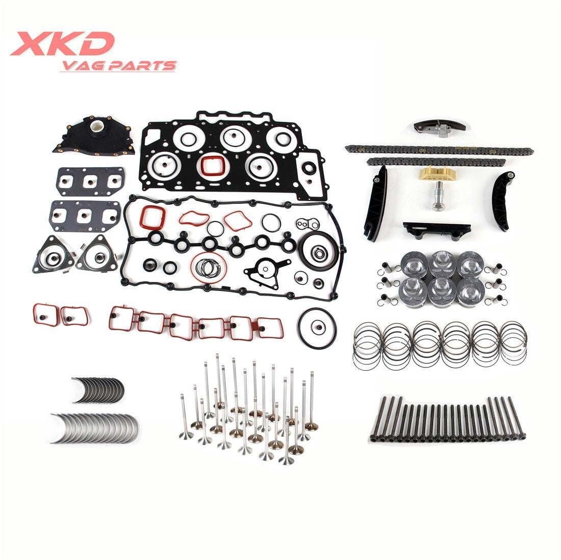 VR6 3.6L engine overhaul and rebuild kit suitable for Volkswagen Touareg and for Audi Q7.