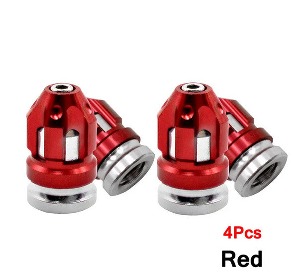 4-piece tire valve cover rod air dust cover, dustproof and waterproof, red, suitable for Jeep for Mini .