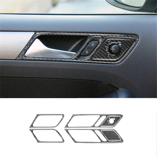 6 x carbon fiber door handle cover for Volkswagen for Jetta sedan 2011-2014 type A