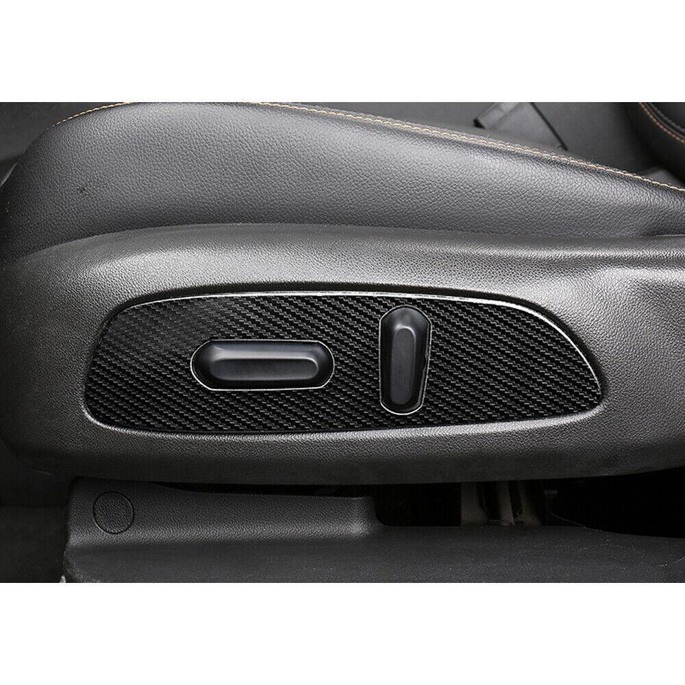for Chevy Equinox 2018-2023 Carbon Fiber for Seat Button Handle Panel Cover Trim 1pc