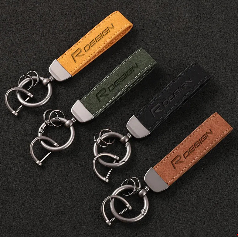 Car keychain, automatic key ring, luxury brown leather, suitable for Cooper S R53 R55 R56 F55 F56