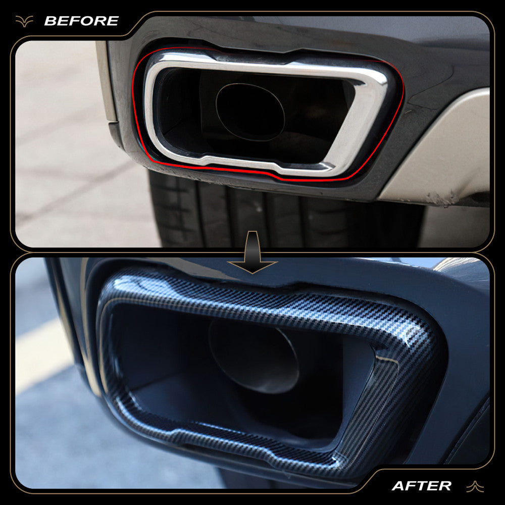 for BMW X5 X5 X6 G05 G06 G07 2019-23 Steel carbon Exhaust Pipe Tip Cover Trim 2x