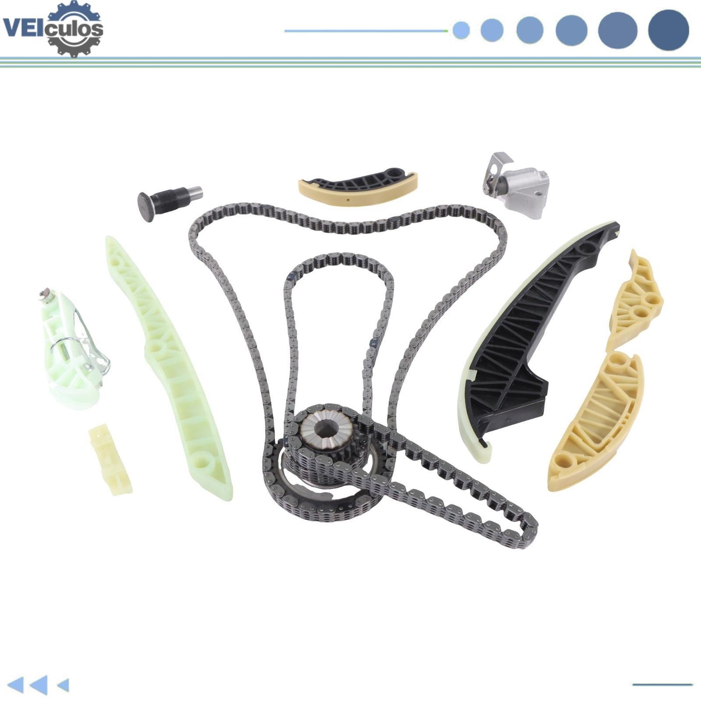 Engine Timing Chain Kit For 2008-2013 for Audi A3 for VW GTI for Jetta 2.0 L4 GAS DOHC
