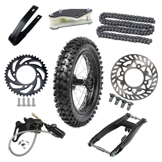90/100-14 inch rear swingarm tire rim brake kit for Dirt Bike Coolster 125cc
