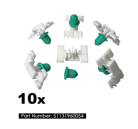 10X DoorTrim Strip Moulding Clips Retainer Fastener Fit for BMW 3 Series 51131960054