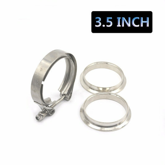 Universal 3.5-inch Stainless Steel V-Band Clip Kit for Turbo Downpipe Exhaust Vband