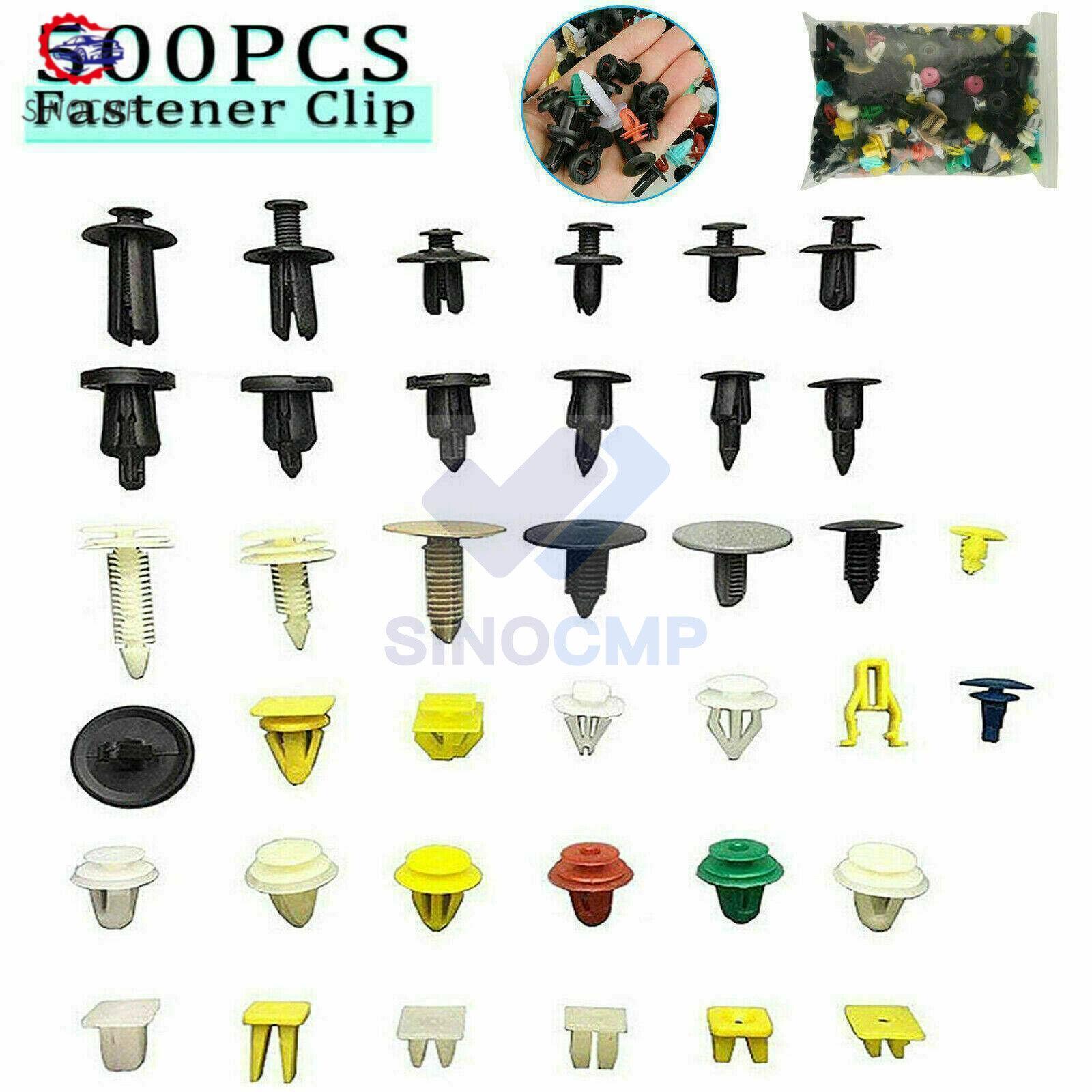 500 Clips Car Body Plastic Push Pin Rivet Trim Moulding Fastener Screwdriver Kit