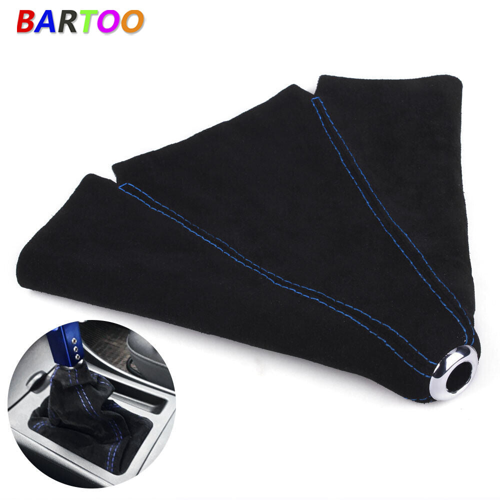 Universal Suede Leather Manual Gear Stick Shift Knob Cover Boot Gaiter Cover