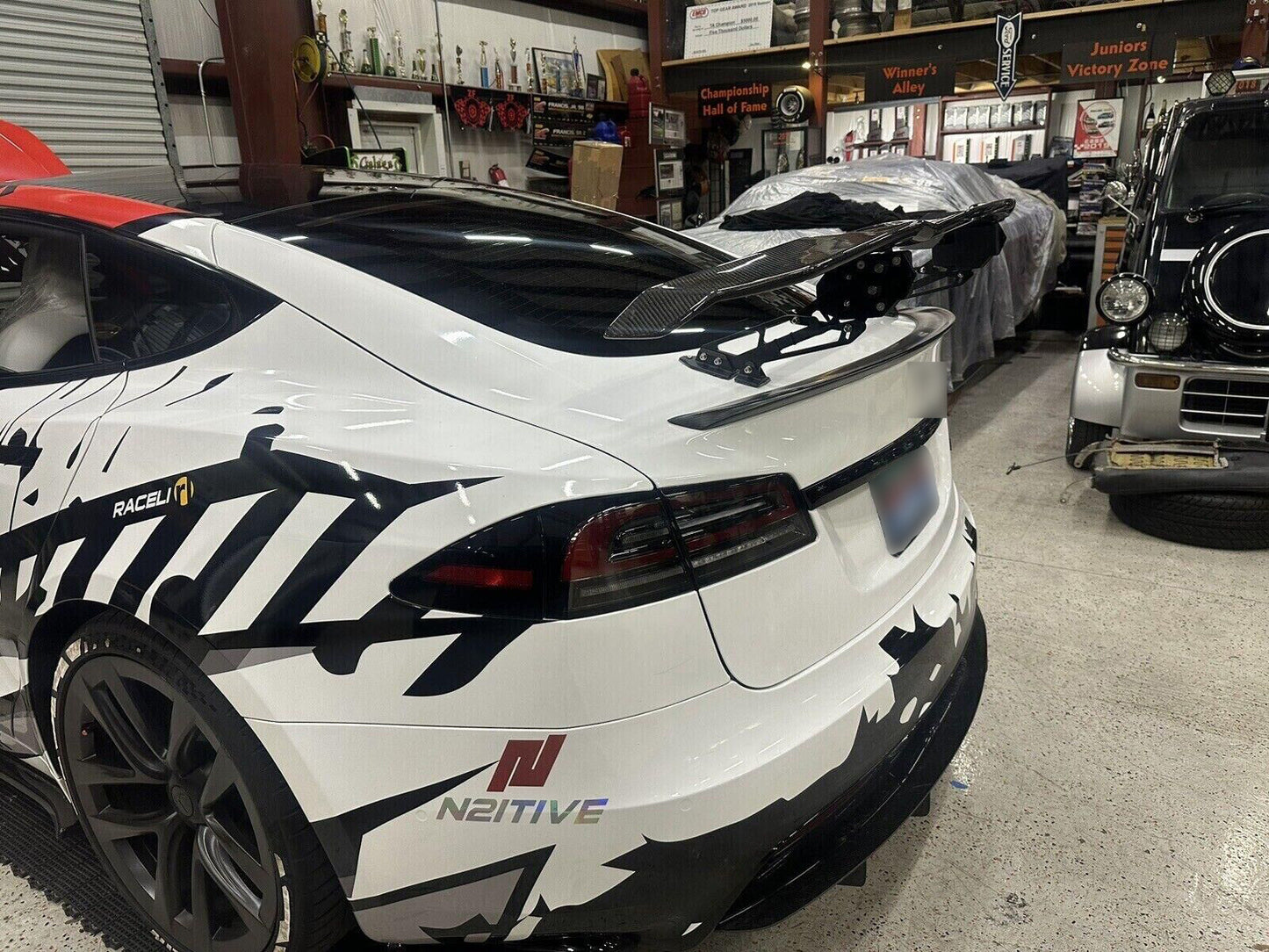 New Automatic Adjustable Tail Real Carbon Fiber Spoiler Wing for Tesla for Model S
