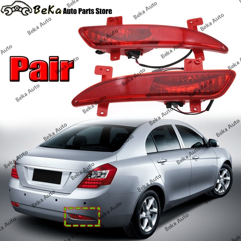 A pair of rear bumper brake stop warning lights suitable for Geely Emgrand EC718 EC715 2009-2013 models.