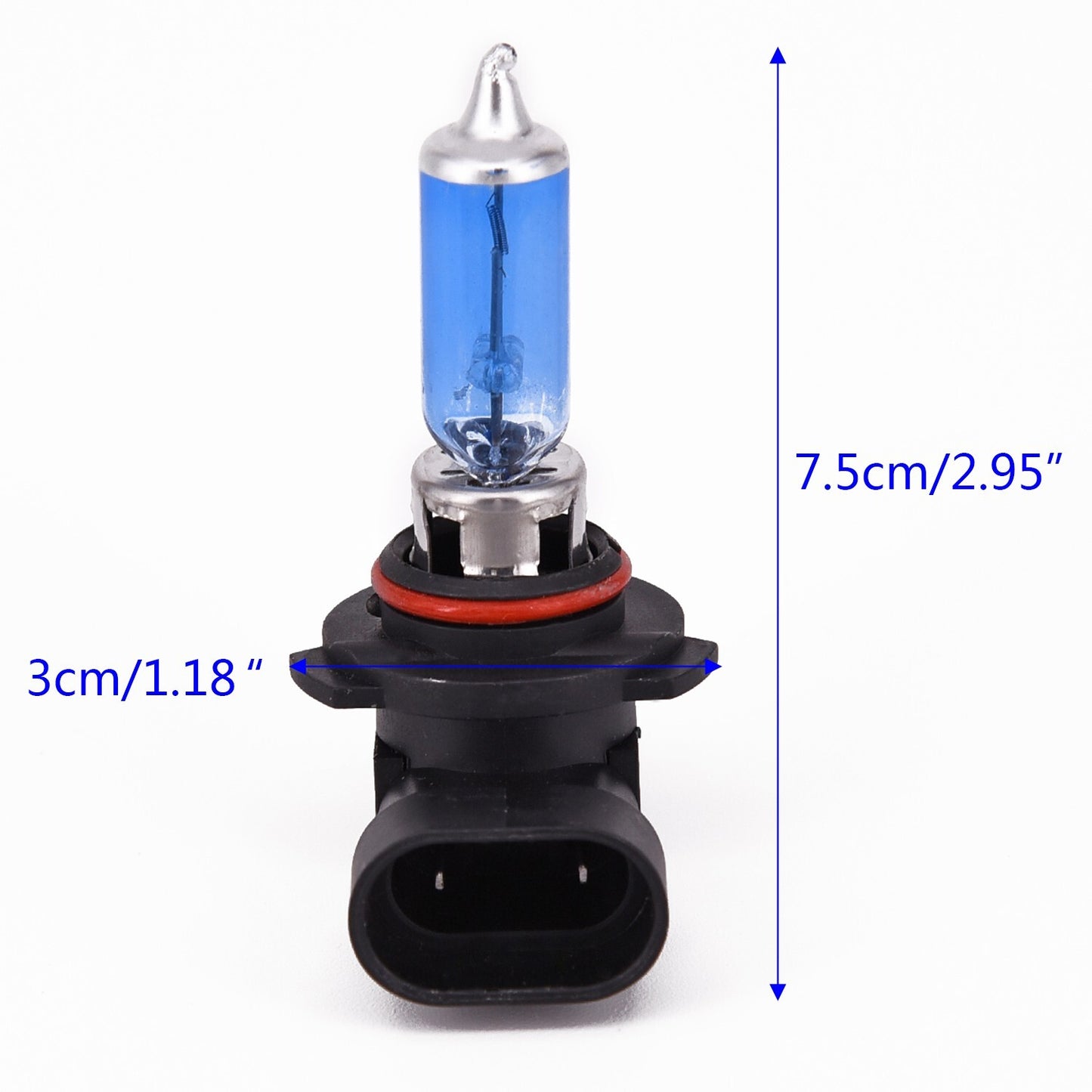 Car headlight bulb, 9005 HB3 100W white bright halogen bulb 12V 6000K