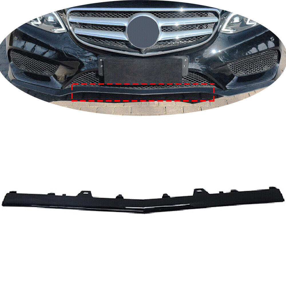 Front Bumper Moulding Trim for Mercedes-Benz E Class W212 2014-2015,Bright Black