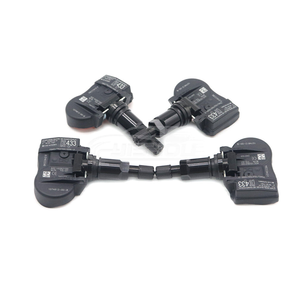 4-pack TPMS 433MHz Tire Pressure Monitoring System Sensors for Tesla 1074812-00-B