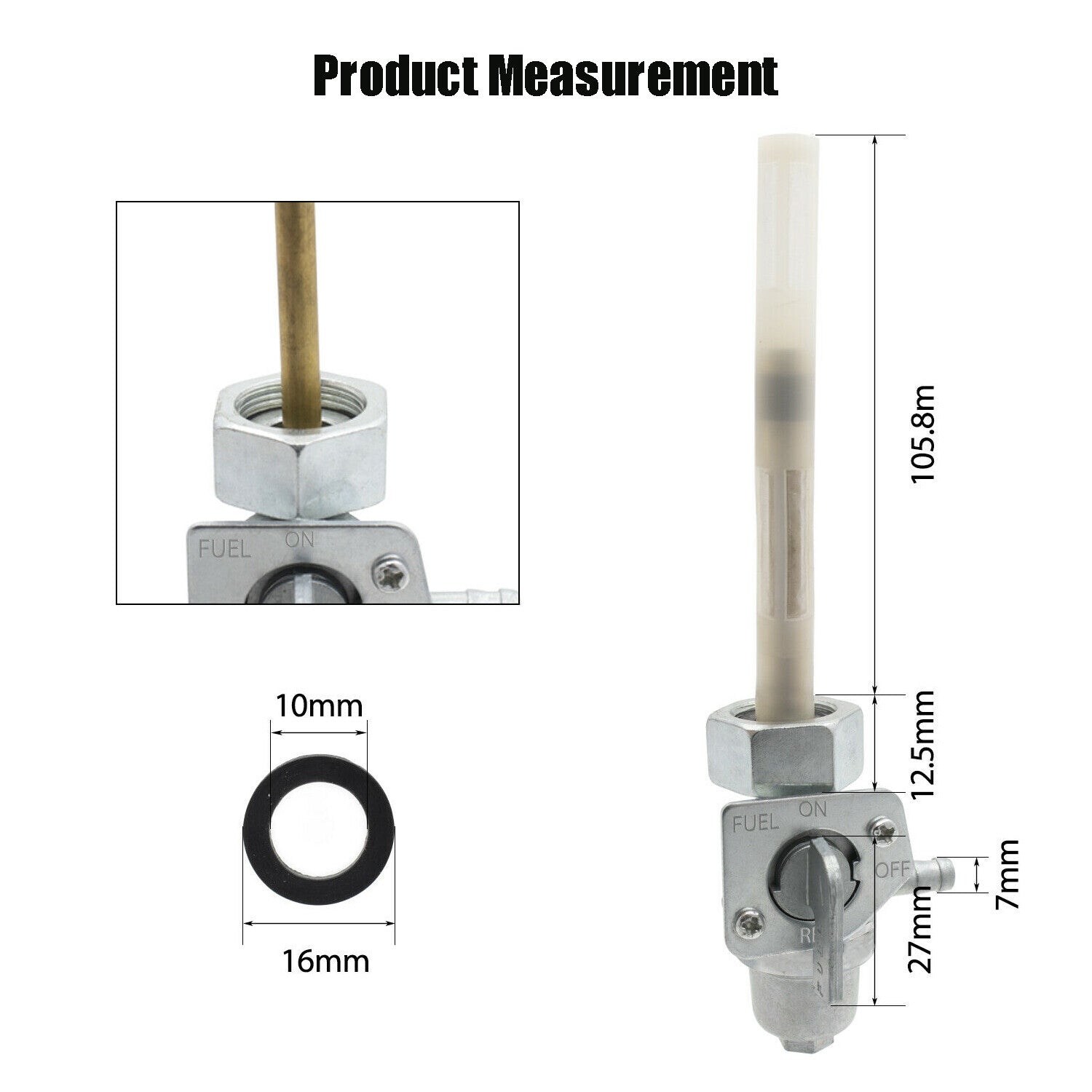 Fit for Honda Dirt Bike CRF230 Petcock Fuel Tank Switch Valve Assembly 2008-2009