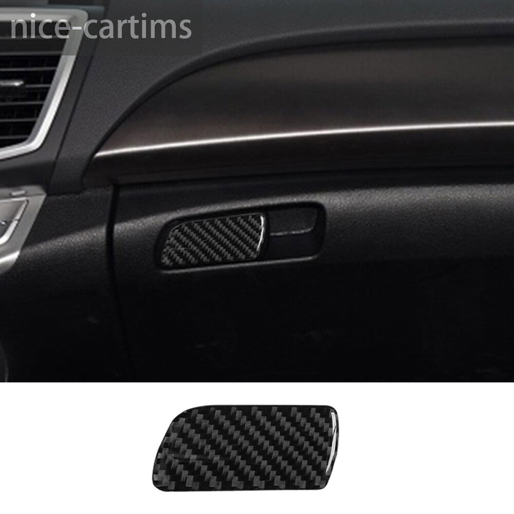 Carbon Fiber for Co -pilot Glove Box Handle Switch Cover for Honda Accord 2013-2017 A
