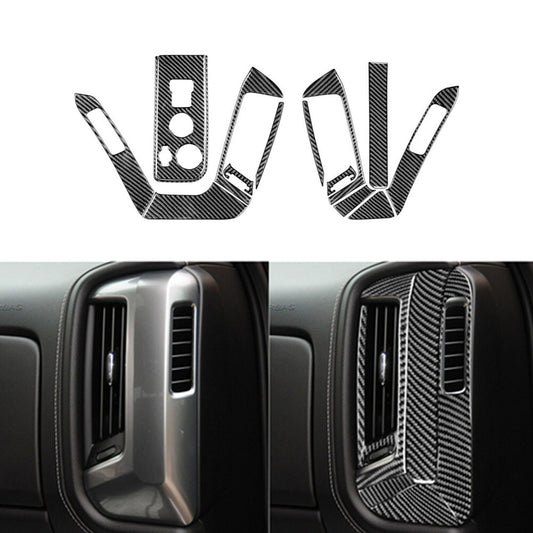 Carbon Fiber Side Air Vent Cover Trim For Silverado for GMC for SIERRA 2014-2018 Type A