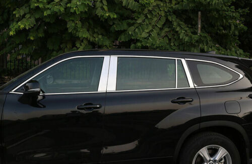 Cover Trim 20-24 Silver Steel Windows Strip Sill Moulding for Toyota Highlander