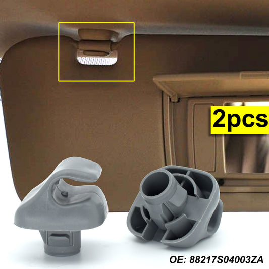 2x Sun Visor Bracket Holder Gray for Honda for Civic Accord CR-V Pilot Odyssey