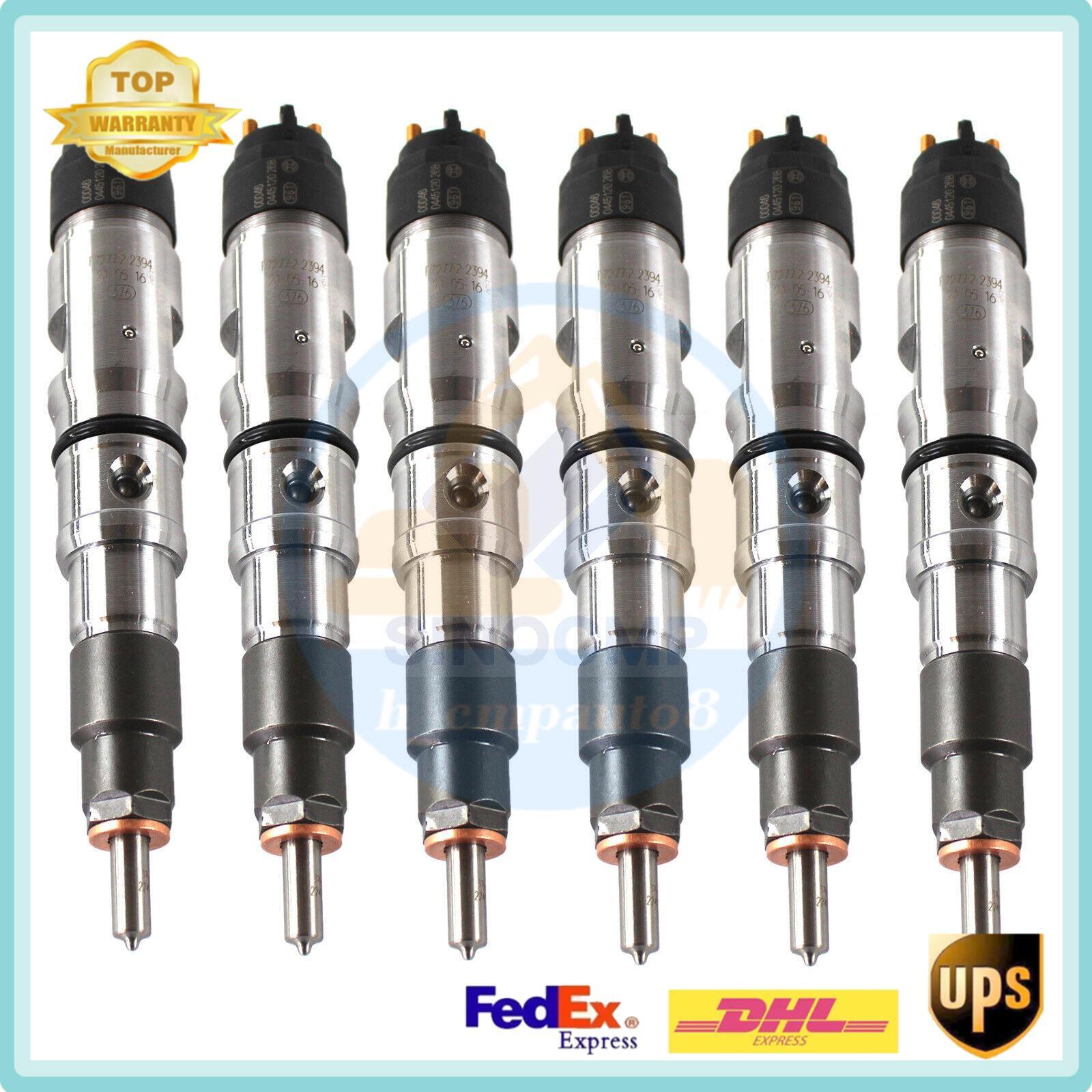 6x Fuel Injector 0445120268 400903-00046 for Doosan DX140 /DX225 DX340