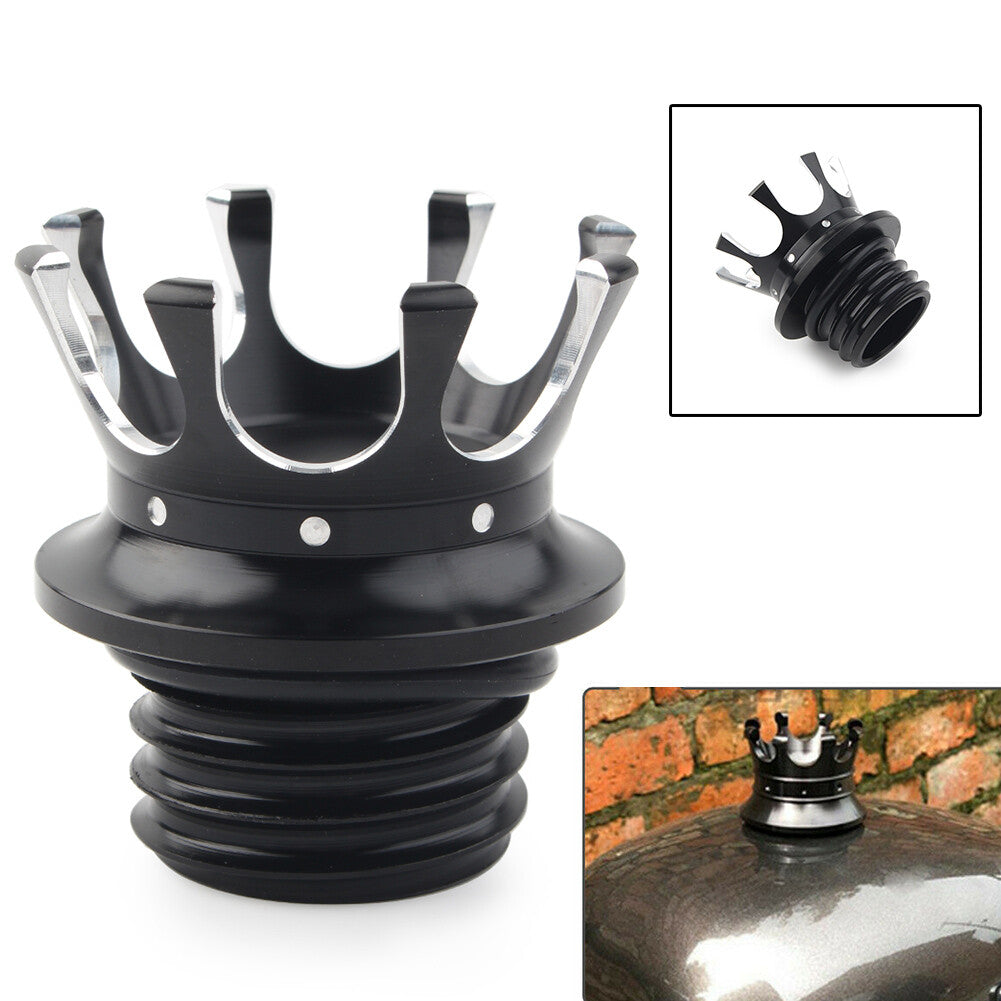 CNC Crown Gas Cap Fuel Tank Cover Right-hand Thread Fit for Harley Sportster Dyna